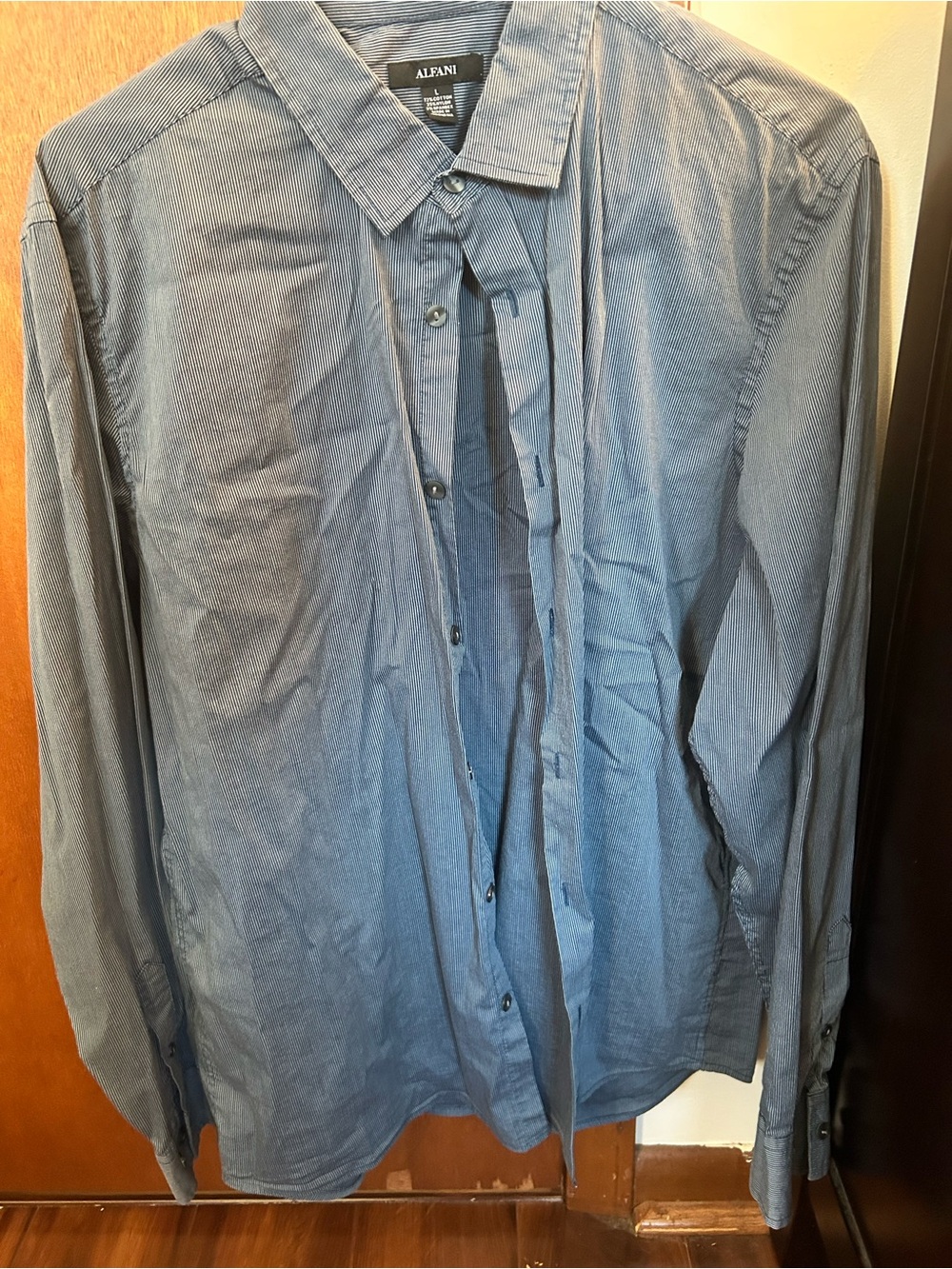 Alfani Men's Light Blue Button-Up Shirt Jacket